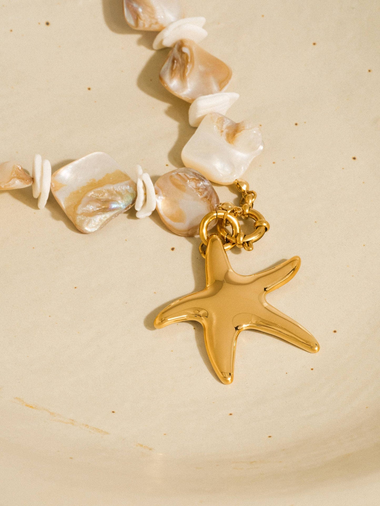 Kailani 18K Gold Non-Tarnish Shell Starfish Necklace