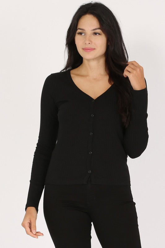 Button Up T-Shirt Cardigan