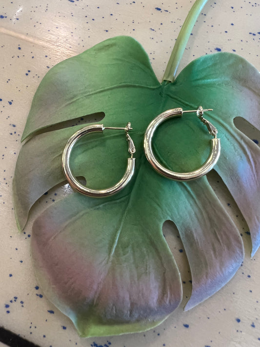 Gold Filled Chunky Gold Hoops