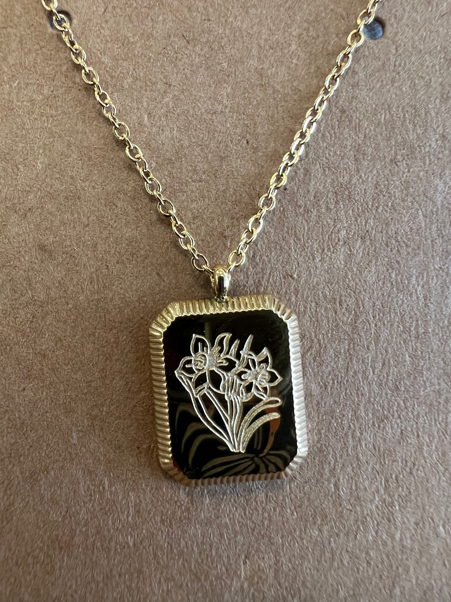 Birth Month Flower Necklace