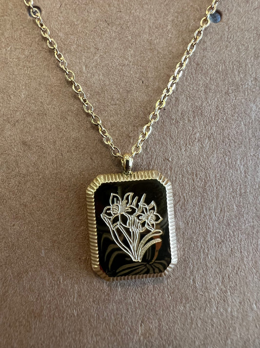 Birth Month Flower Necklace