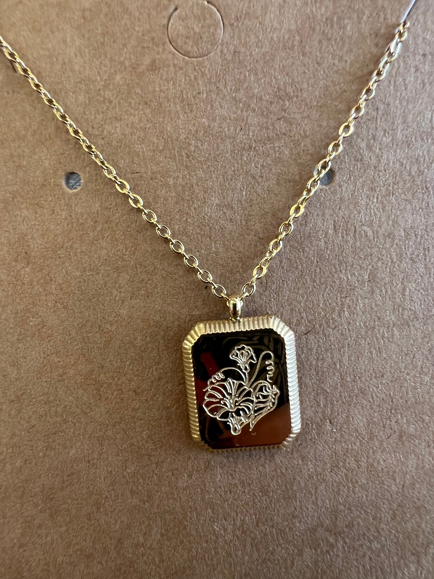 Birth Month Flower Necklace