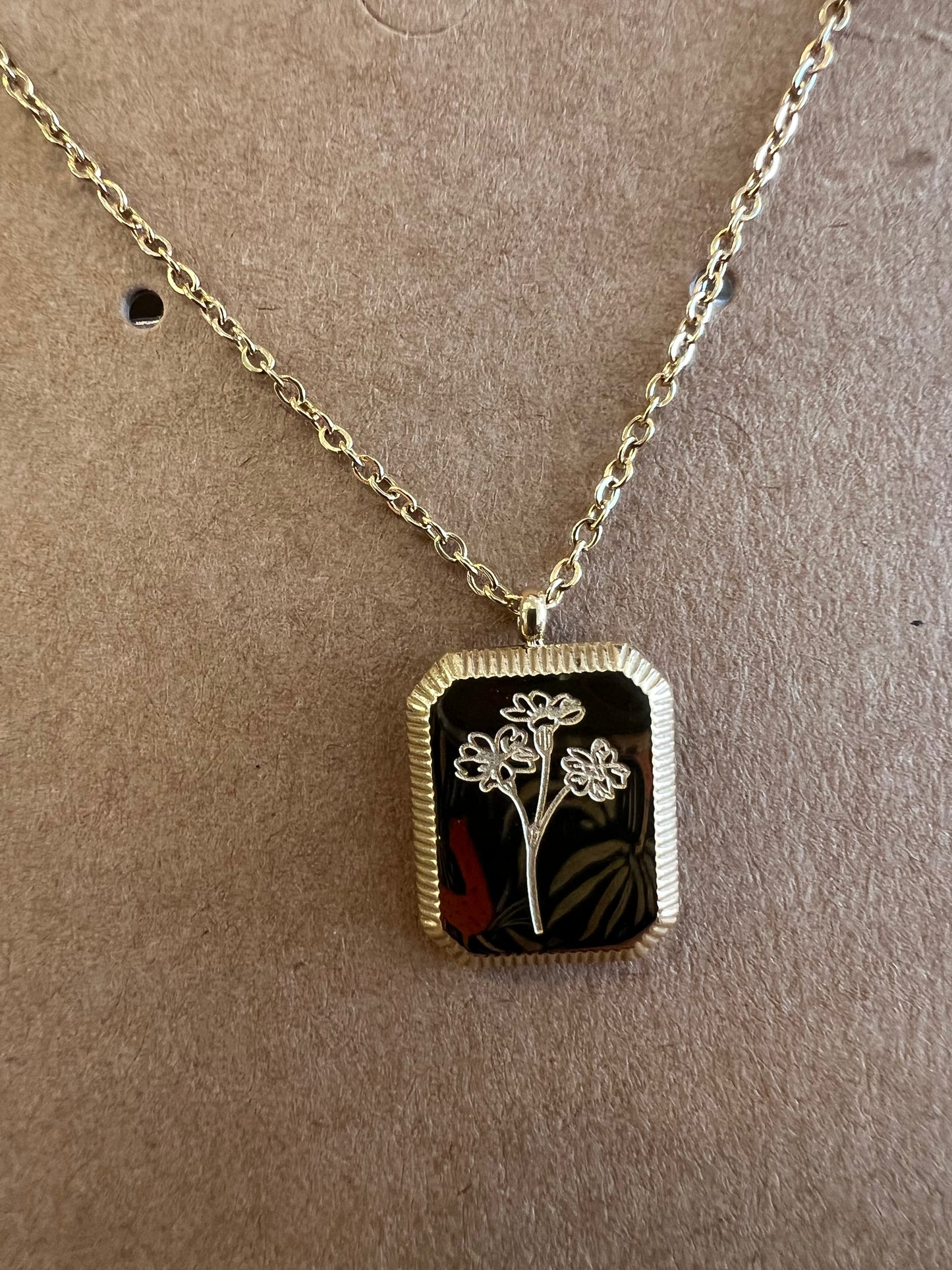 Birth Month Flower Necklace