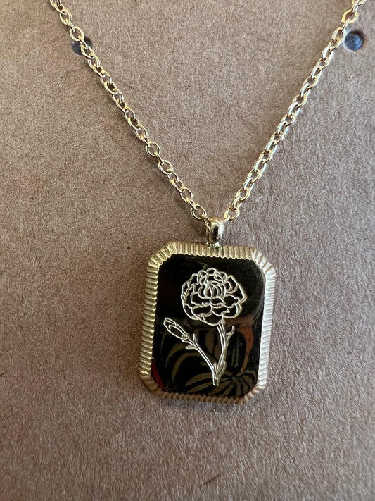 Birth Month Flower Necklace