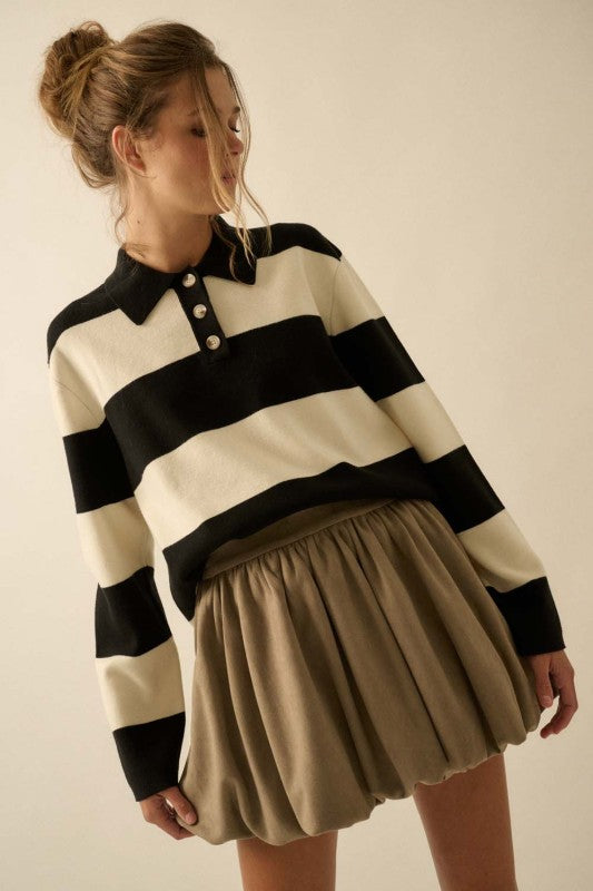 Cindy Faux Suede Bubble Skirt