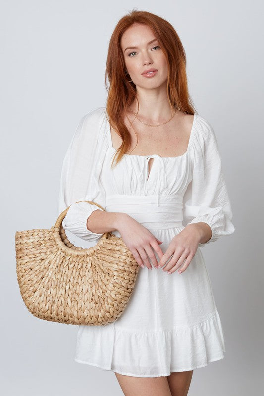 peasant mini dress Time and Tru Women's and Women's Plus Peasant Mini Dress With Puff Sleeves, Sizes Xs-4x, Size: Medium, Pink