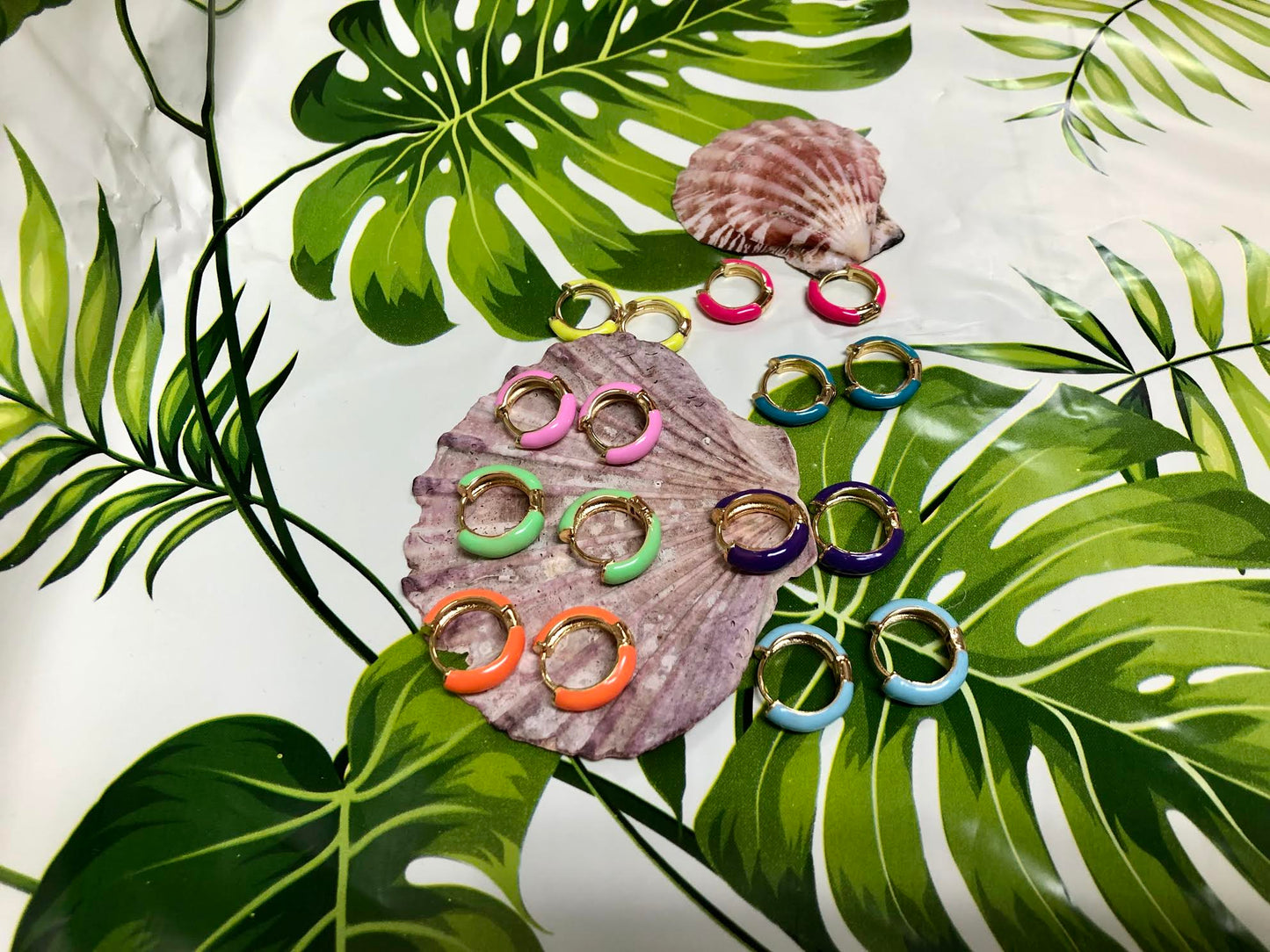 Color Huggie Hoop Earrings