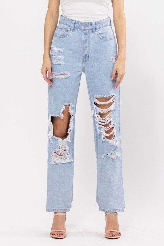 Tessa 90s High Rise Straight Leg Jeans