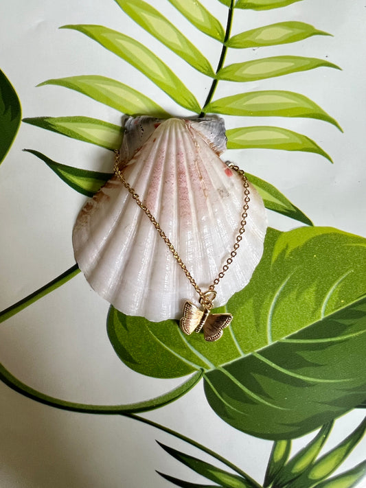 Butterfly Necklace - Gold/White Gold Filled