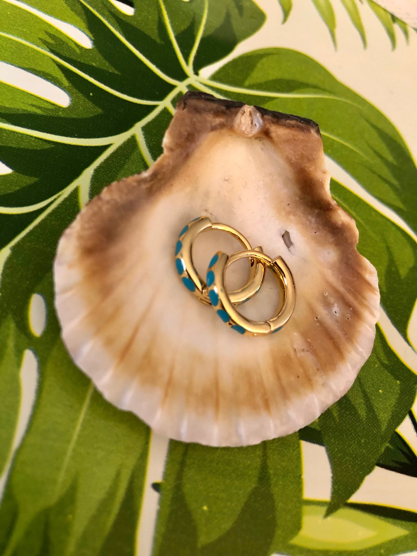 Turquoise Huggies - Gold filled