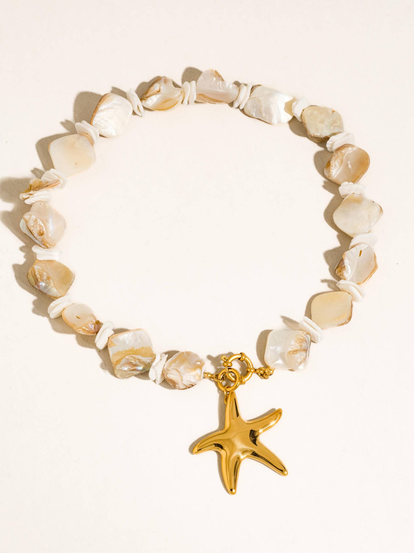 Kailani 18K Gold Non-Tarnish Shell Starfish Necklace