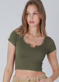 Notch Cropped Top
