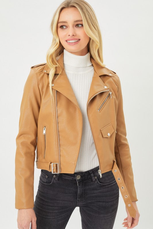 Luna Pleather Moto Jacket