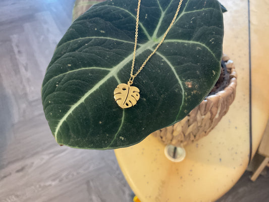 Monstera Leaf Necklace