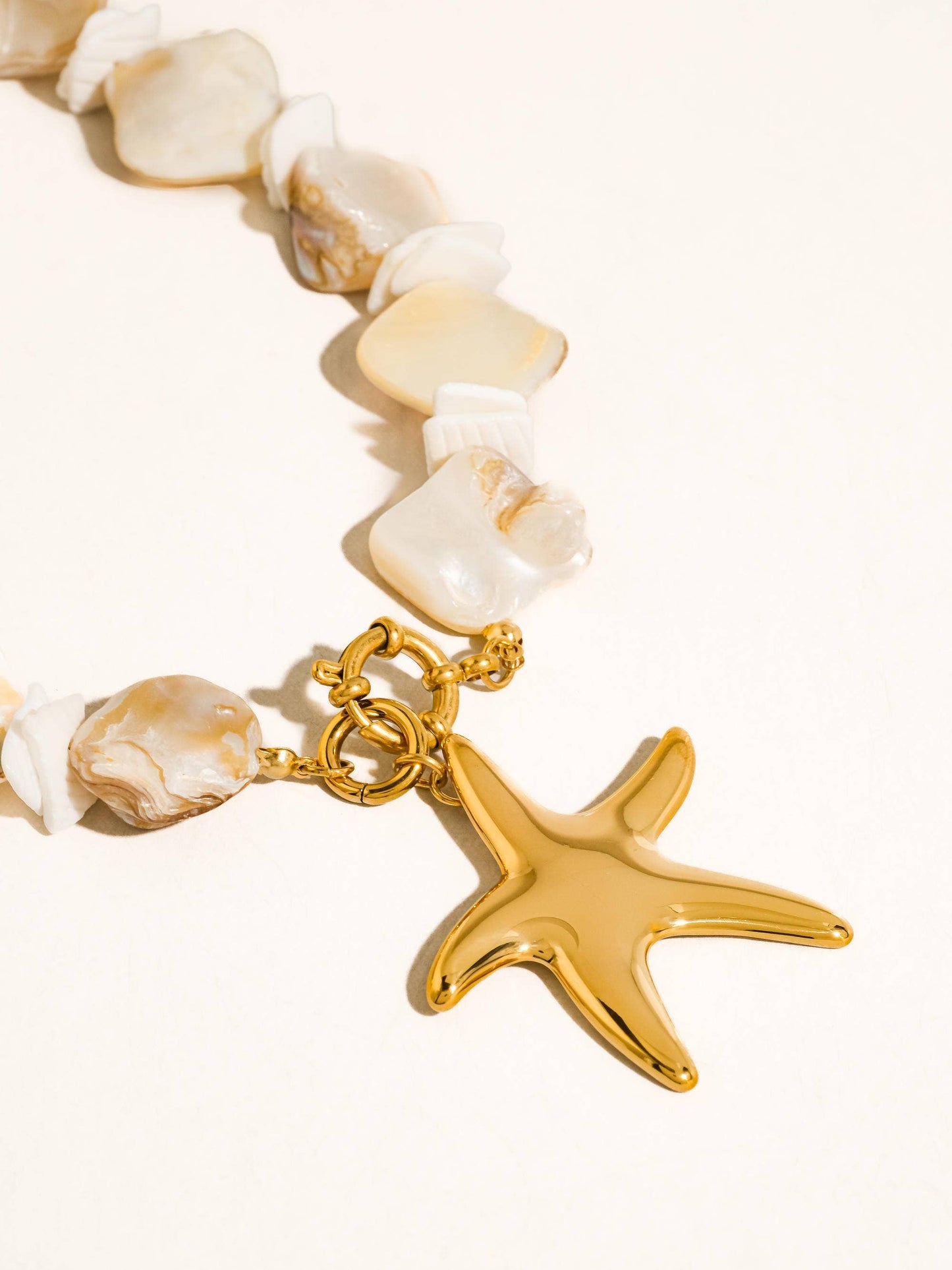 Kailani 18K Gold Non-Tarnish Shell Starfish Necklace