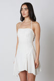 Maren White Halter Mini Dress
