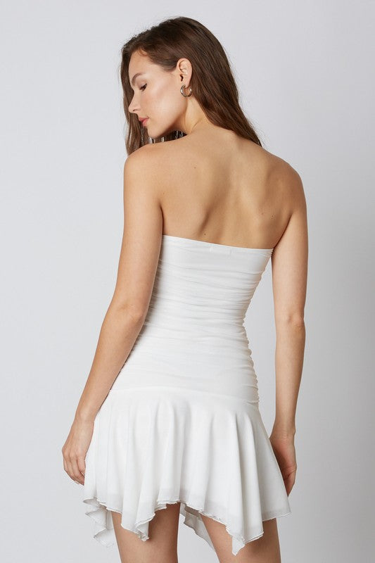 Connie White Strapless Dress