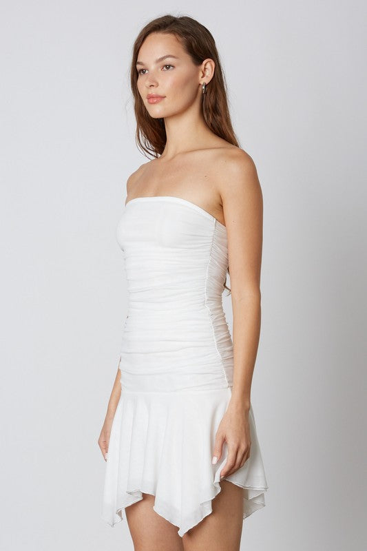 Connie White Strapless Dress