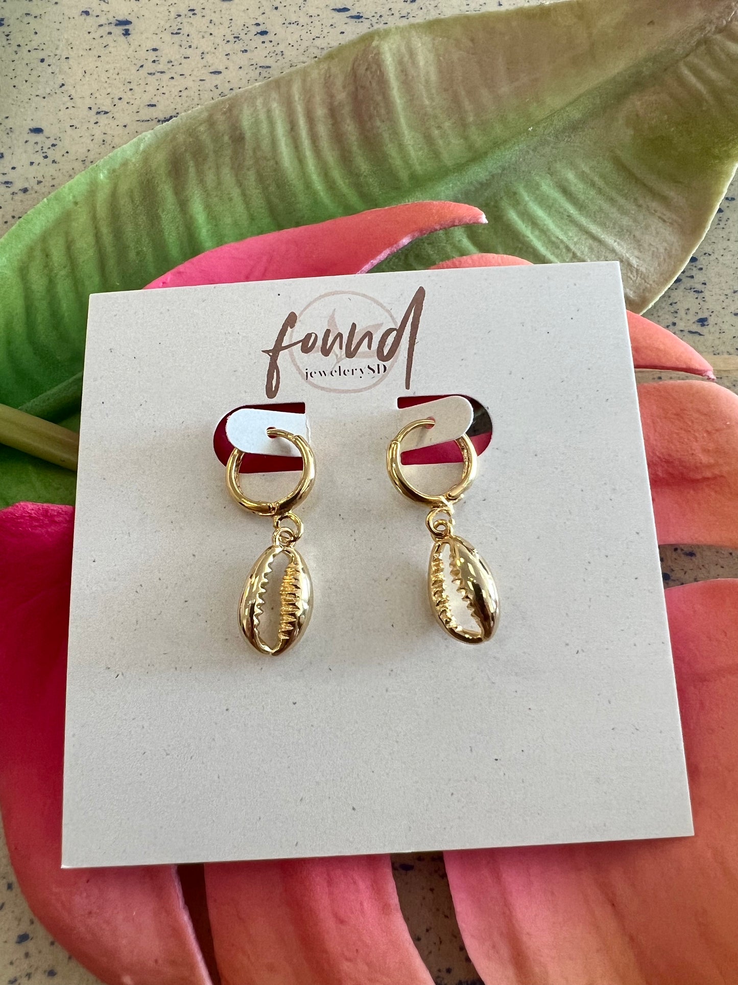 Cowrie Shell Huggies