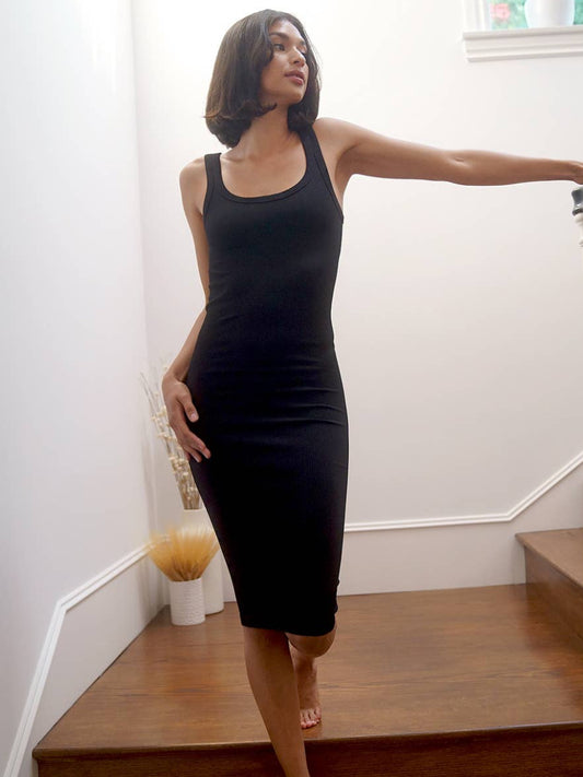 Ribbed Midi Dress