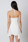 Maren White Halter Mini Dress