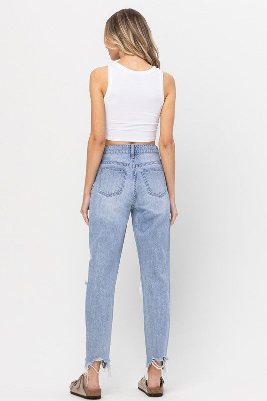 Vintage Wash Straight Leg Jeans