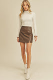 Rita Pleather Mini Skirt