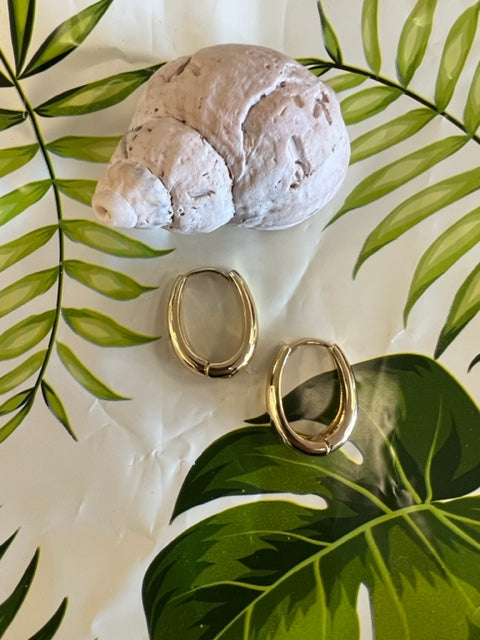 Drop Huggie Earrings